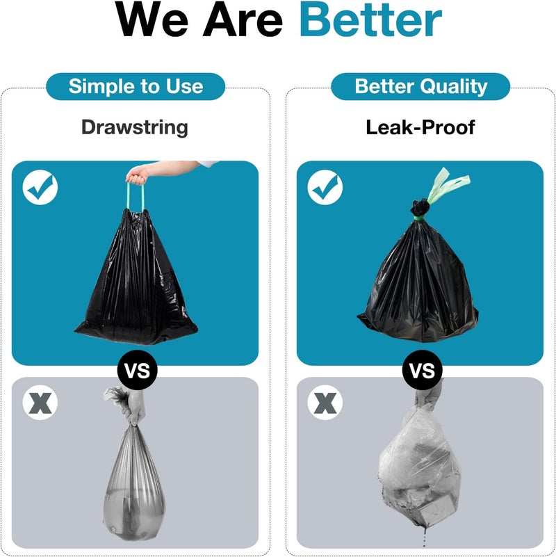 TRIPTIPS Portable Toilet Bags Drawstring Camping Toilet Bags Toilet Waste Bags Leak-Proof Toilet Liners, Trash Bags for Camping, Hiking, Traveling - Image 2